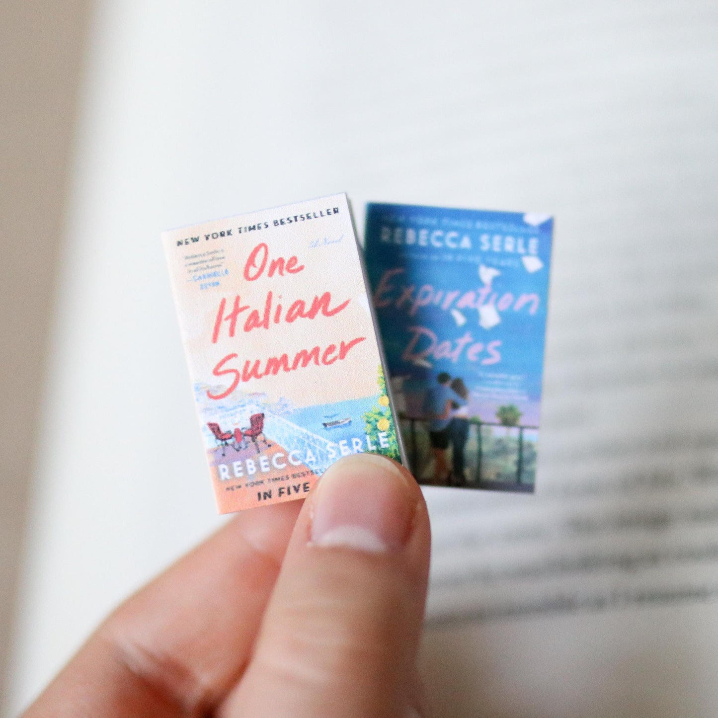 Handmade MINI Rebecca Serle Books (set of 2 mini books)
