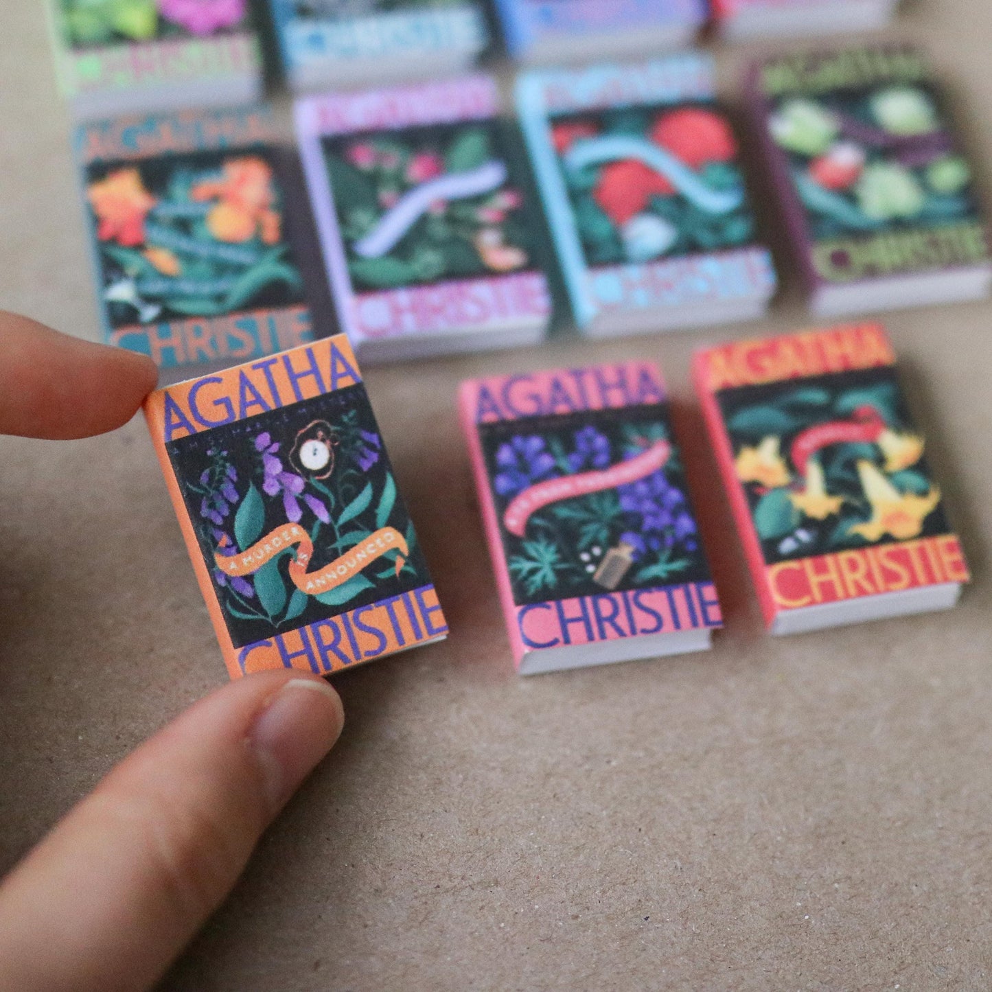 Handmade MINI Agatha Christie Books (set of 11 mini books)