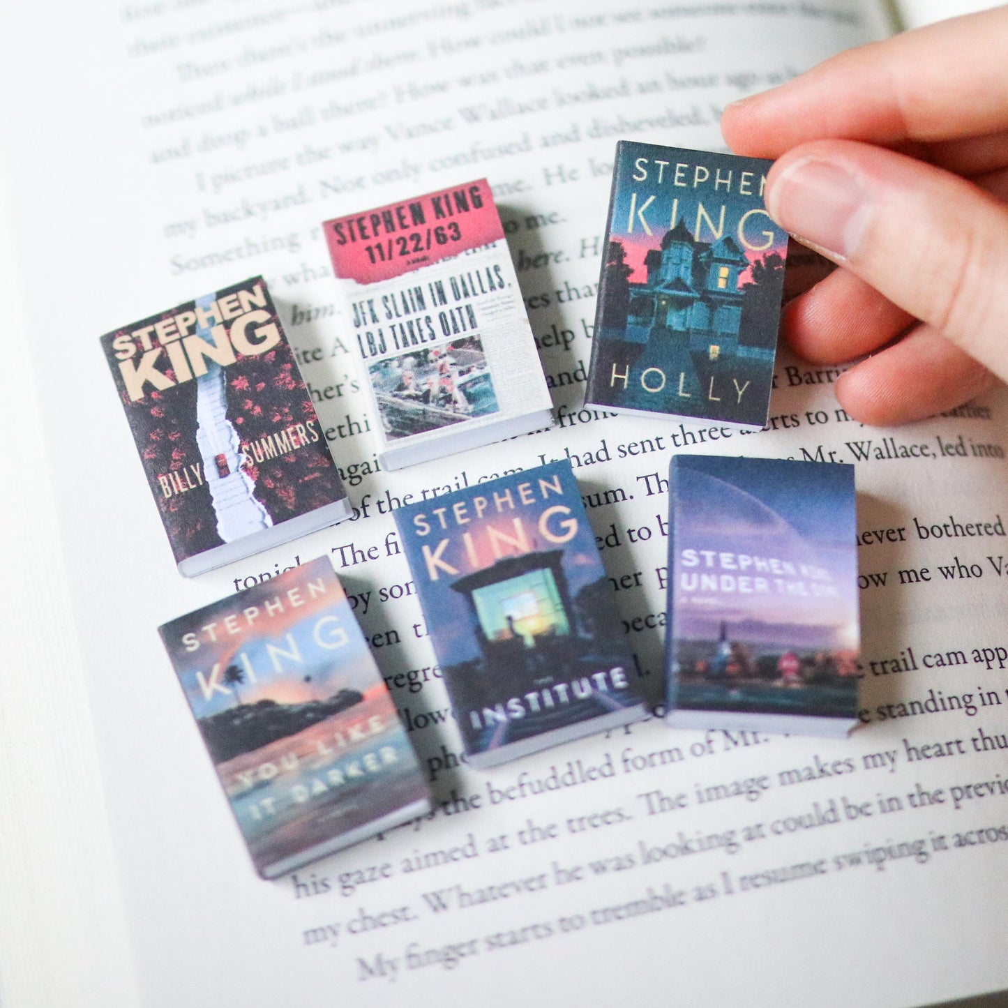 Handmade MINI Stephen King Books (set of 6 mini books)
