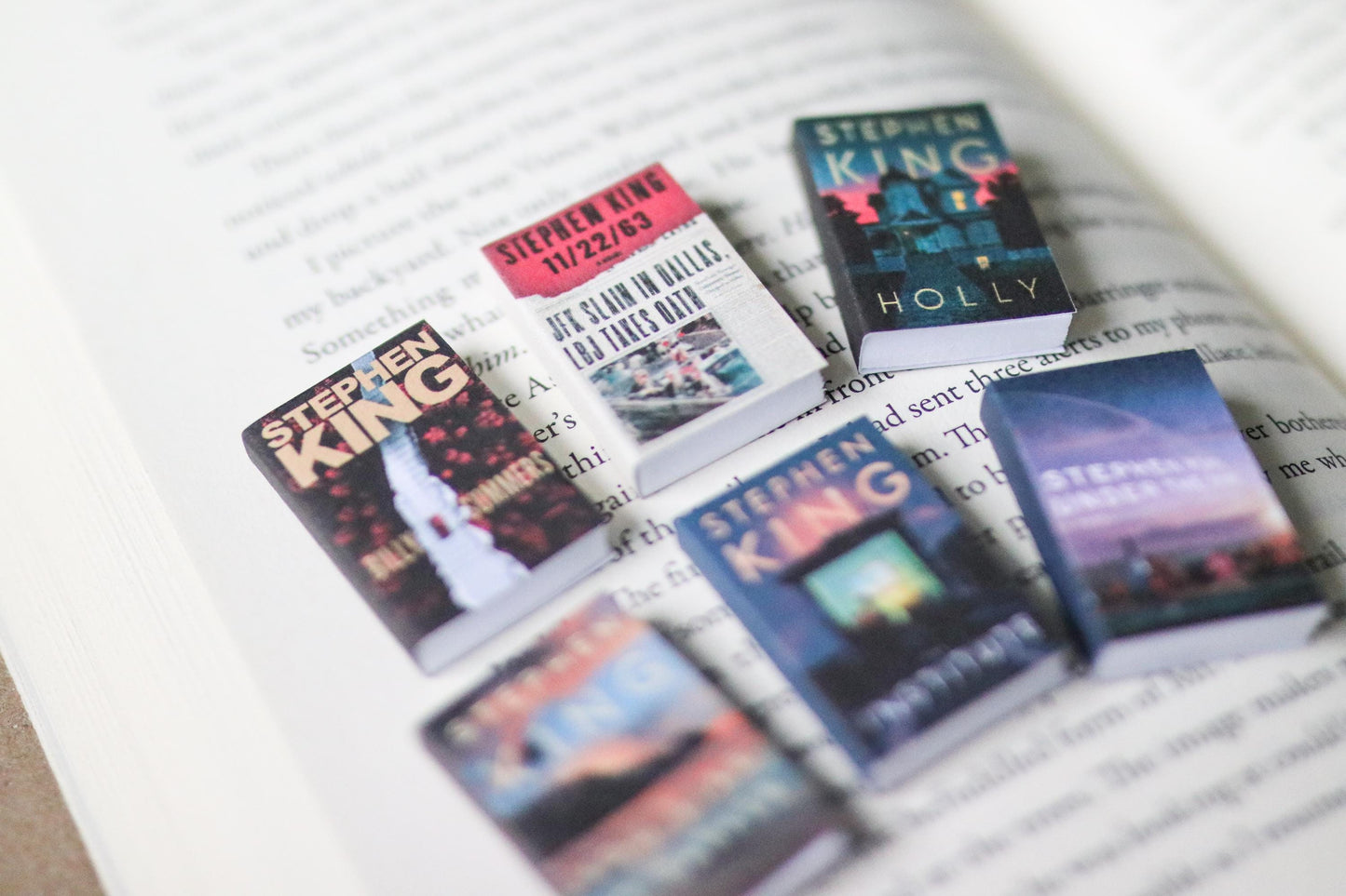 Handmade MINI Stephen King Books (set of 6 mini books)