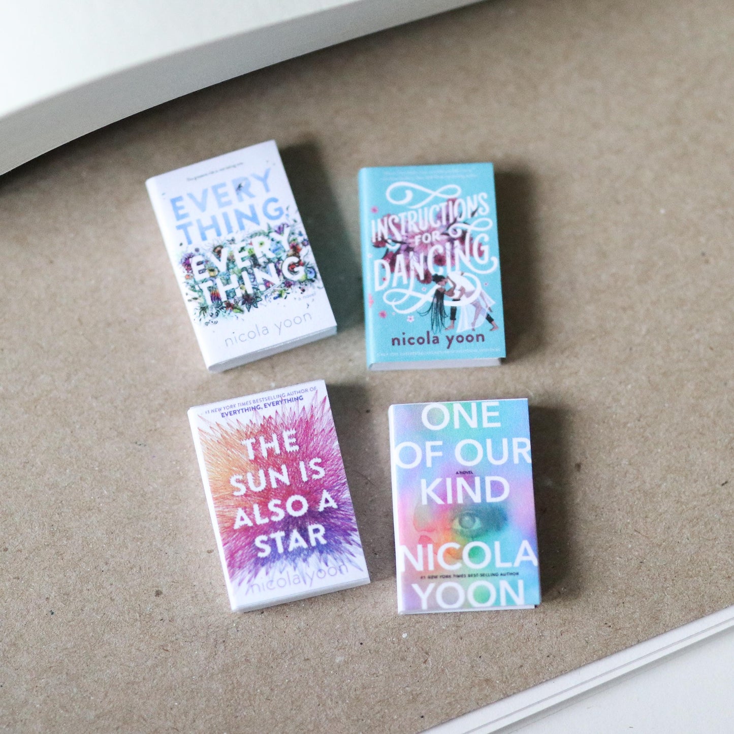Handmade MINI Nicola Yoon Books (set of 4 mini books)
