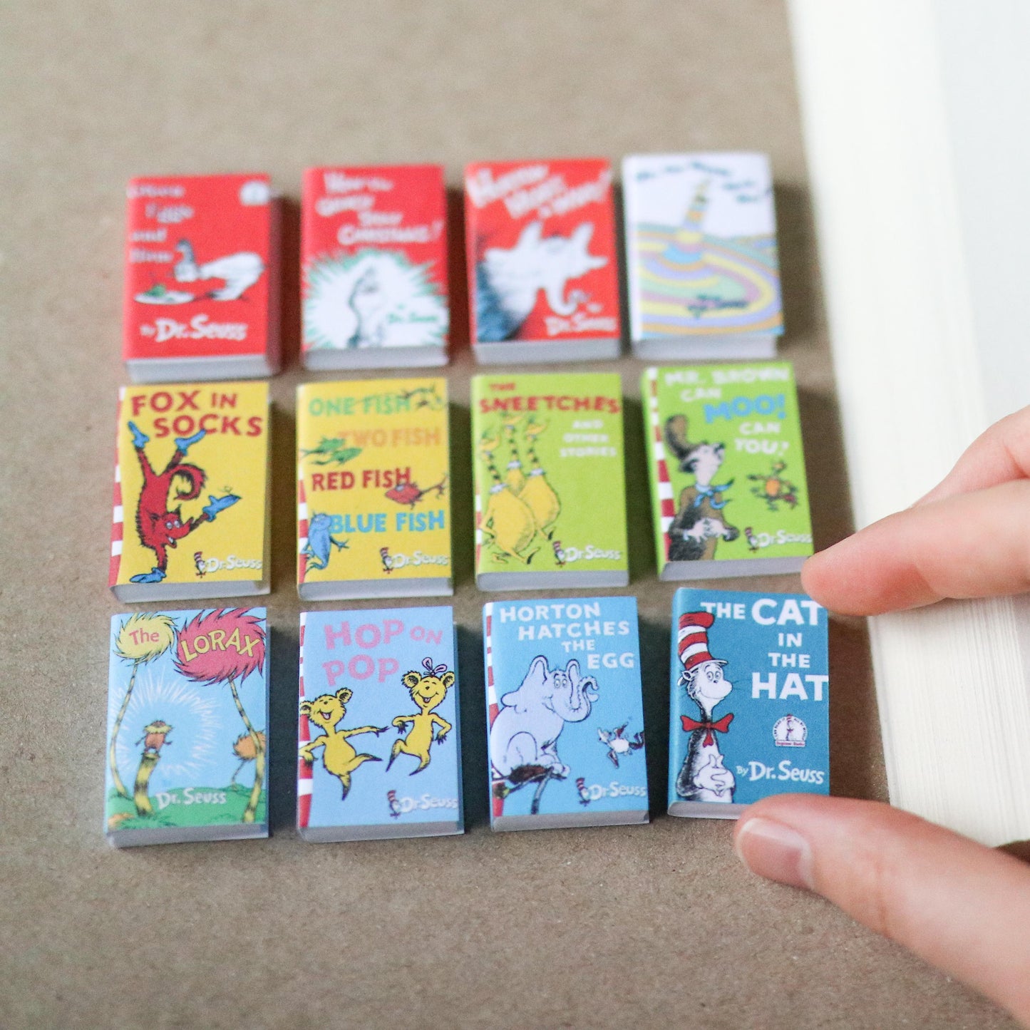 Handmade MINI Dr. Suess Books (set of 12 mini books)