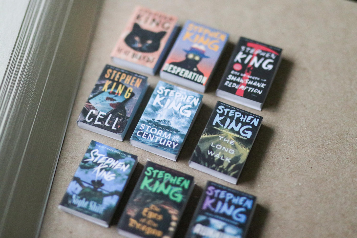 Handmade MINI Stephen King Books (set of 9 mini books)