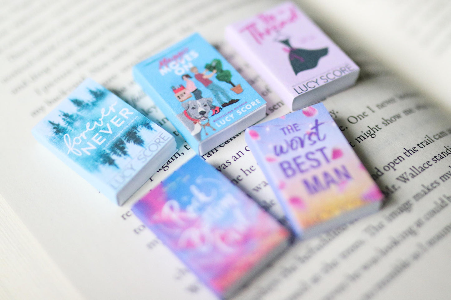 Handmade MINI Lucy Score Books (set of 5 mini books)