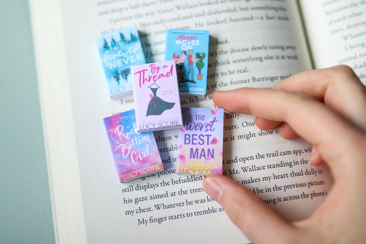 Handmade MINI Lucy Score Books (set of 5 mini books)