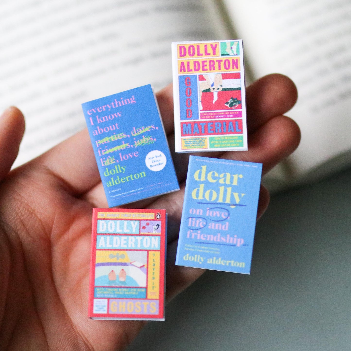 Handmade MINI Dolly Alderton Books (set of 4 mini books)