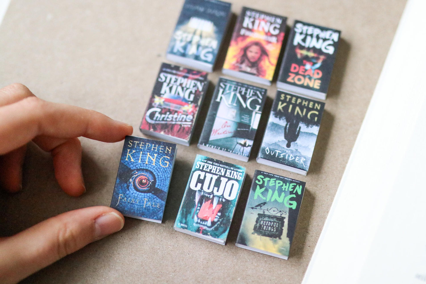 Handmade MINI Stephen King Books (set of 9 mini books)