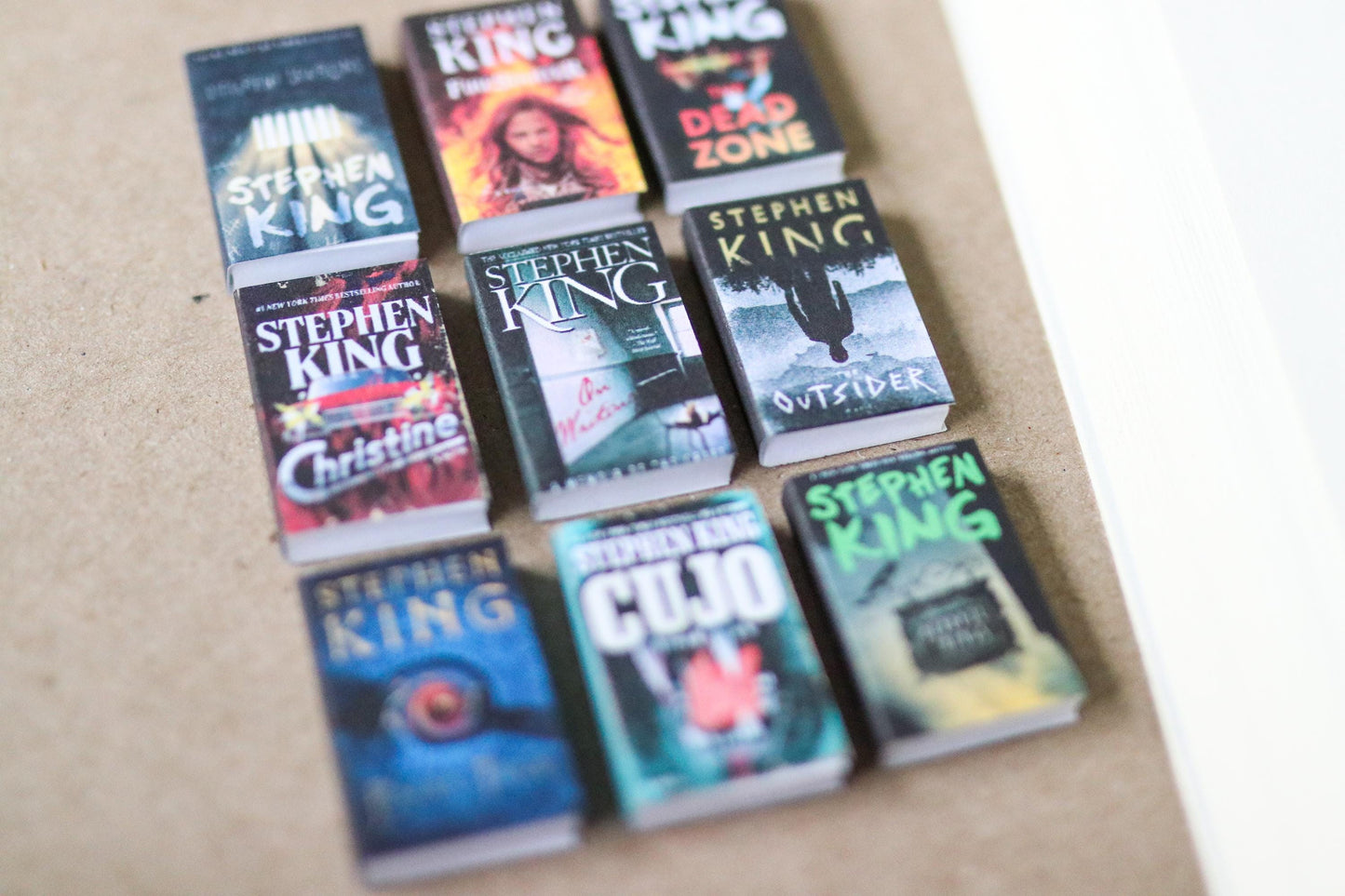 Handmade MINI Stephen King Books (set of 9 mini books)