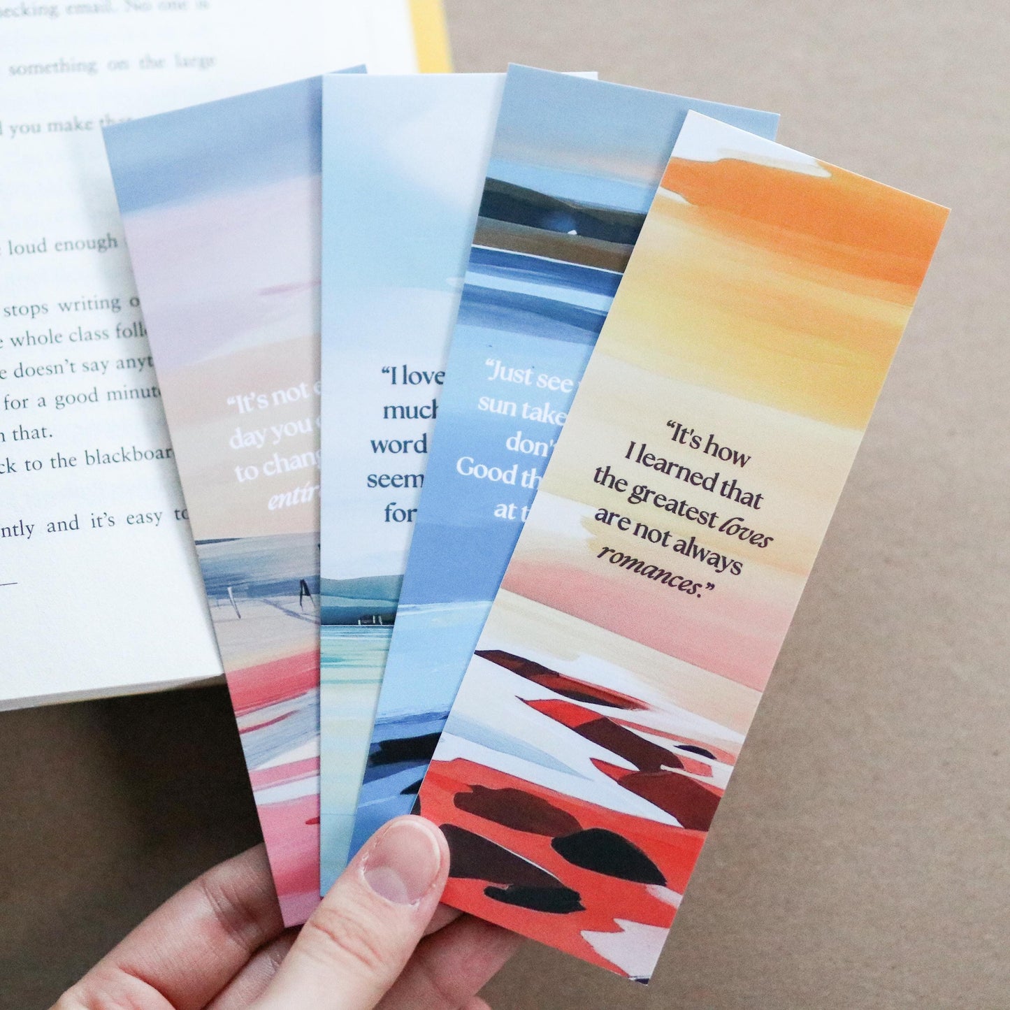 Carley Fortune inspired Bookmarks (set of 4)