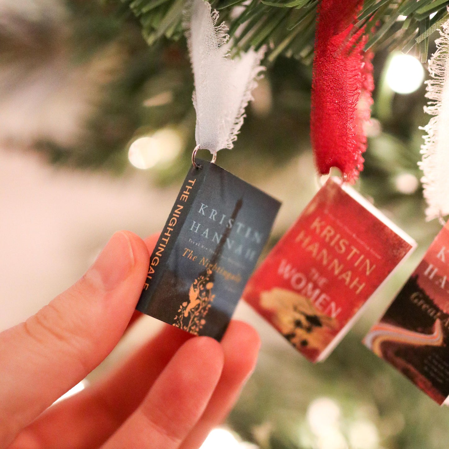 Kristin Hannah Mini Book Ornaments