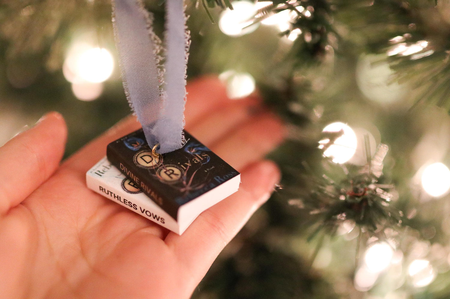 Divine Rivals Mini Book Stack Ornament