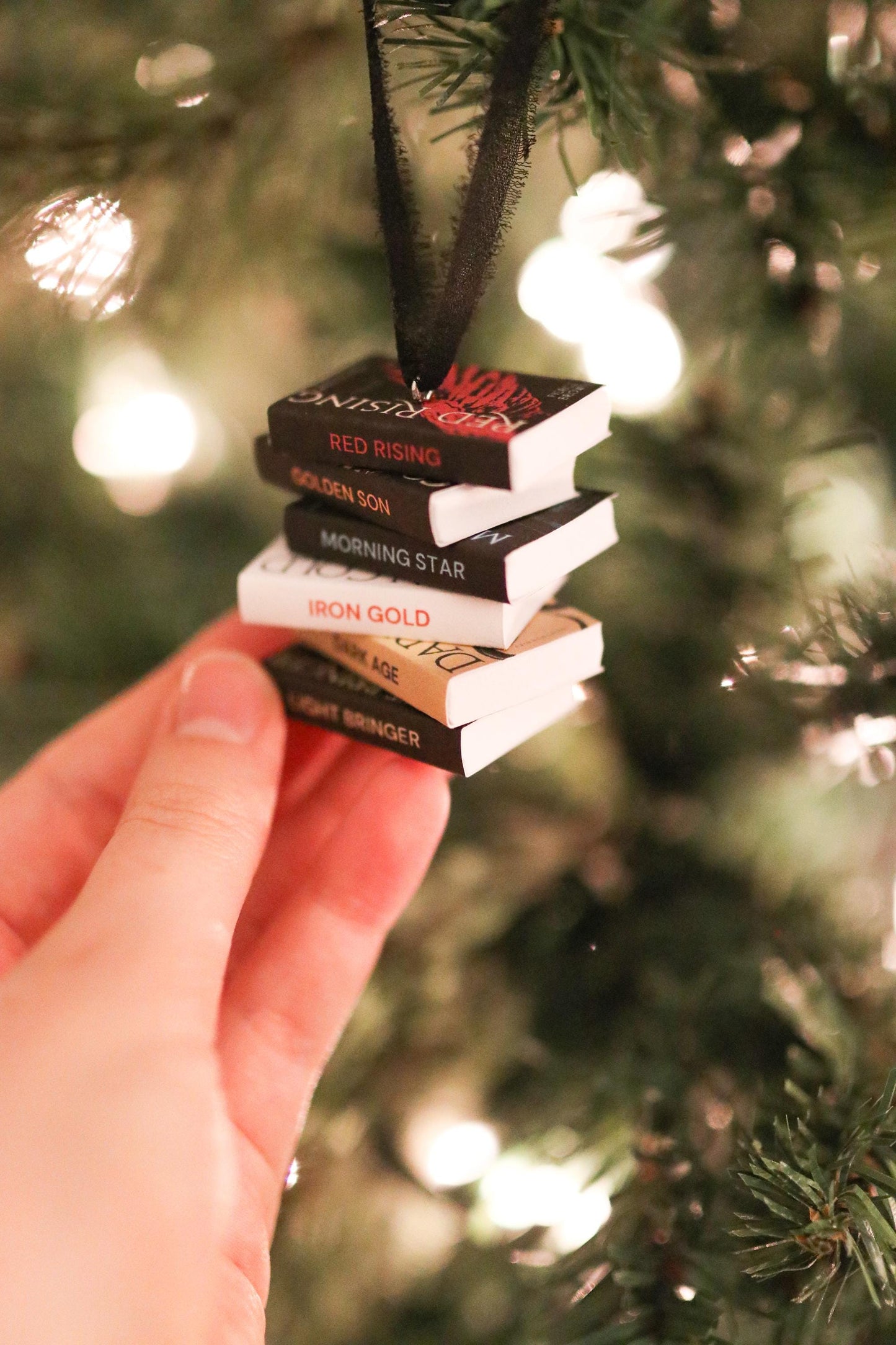 Pierce Brown Mini Book Stack Ornament