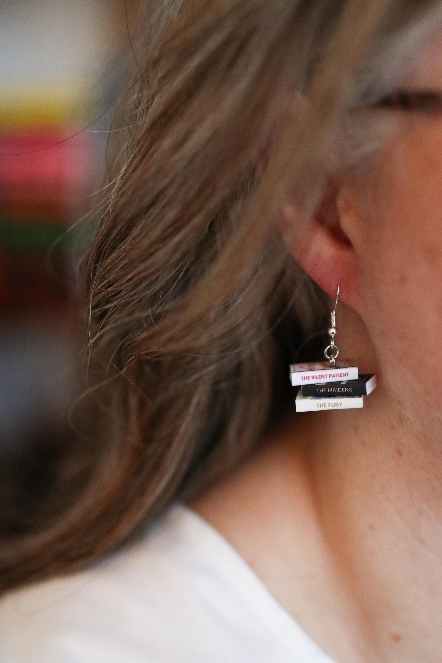 Alex Michaelides Bookish Earrings