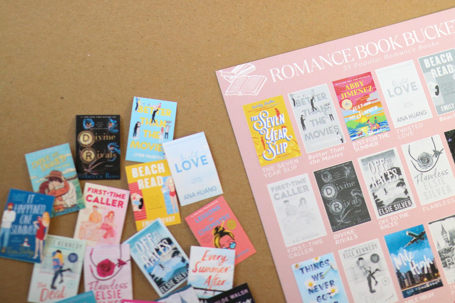 Romance Books Bucket List Sticker POSTER