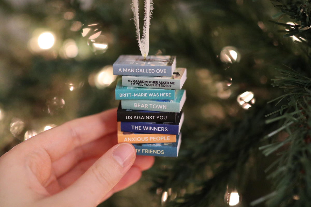 Fredrik Backman Mini Book Stack Ornament