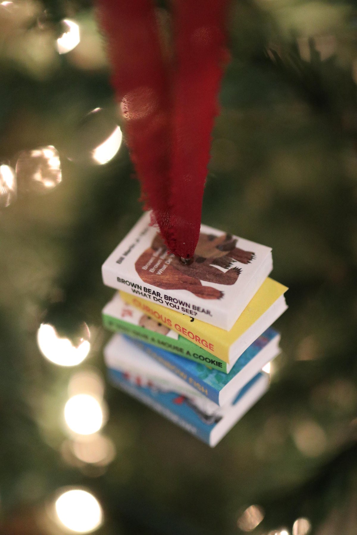 Nostalgic Mini Book Stack Ornament