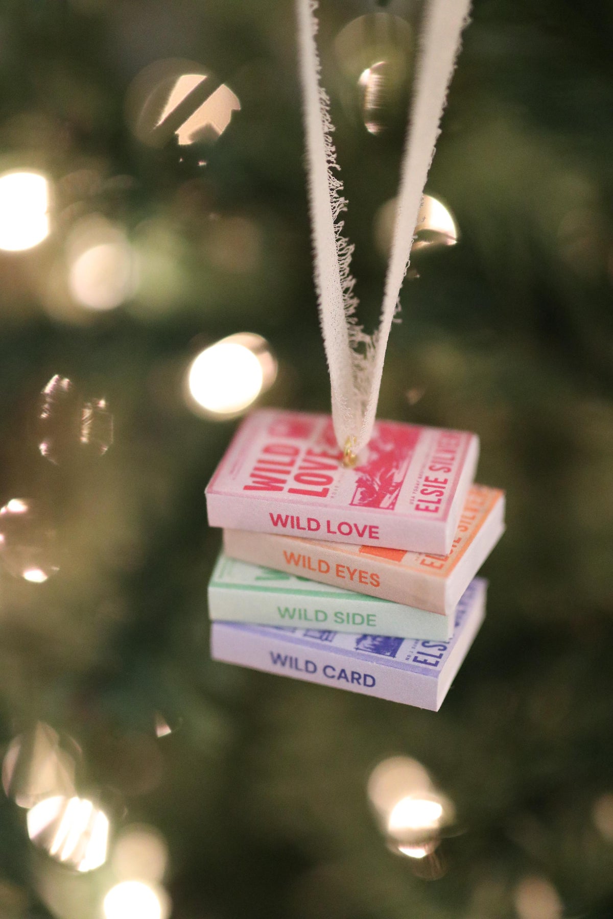Wild Love Mini Book Stack Ornament