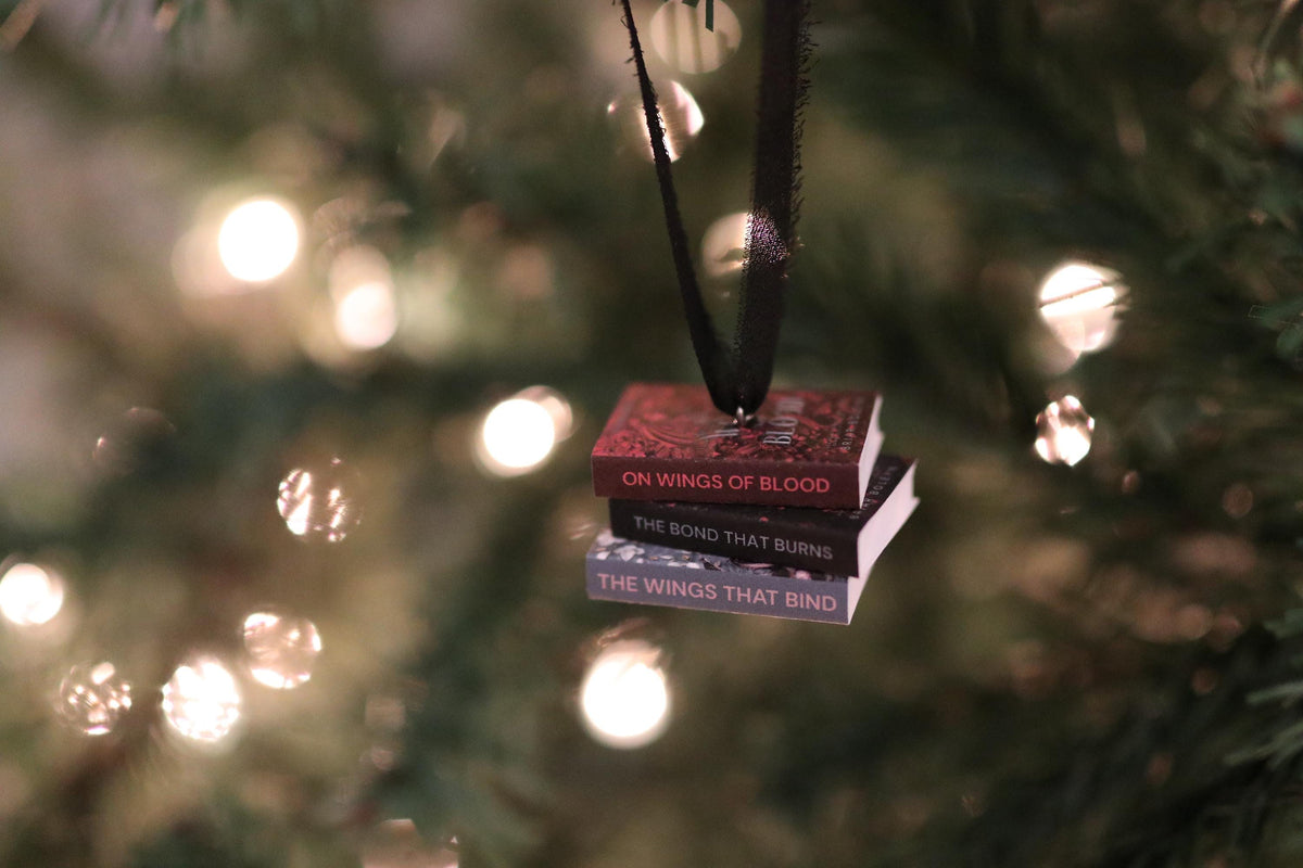 On Wings of Blood Mini Book Stack Ornament