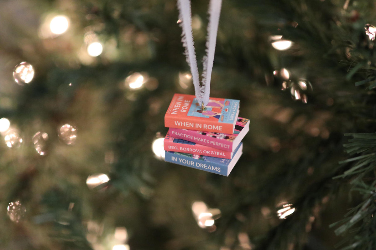 When in Rome Mini Book Stack Ornament