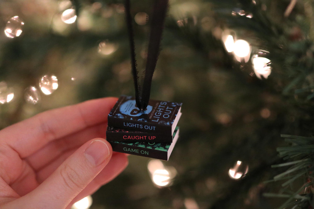 Lights Out Mini Book Stack Ornament