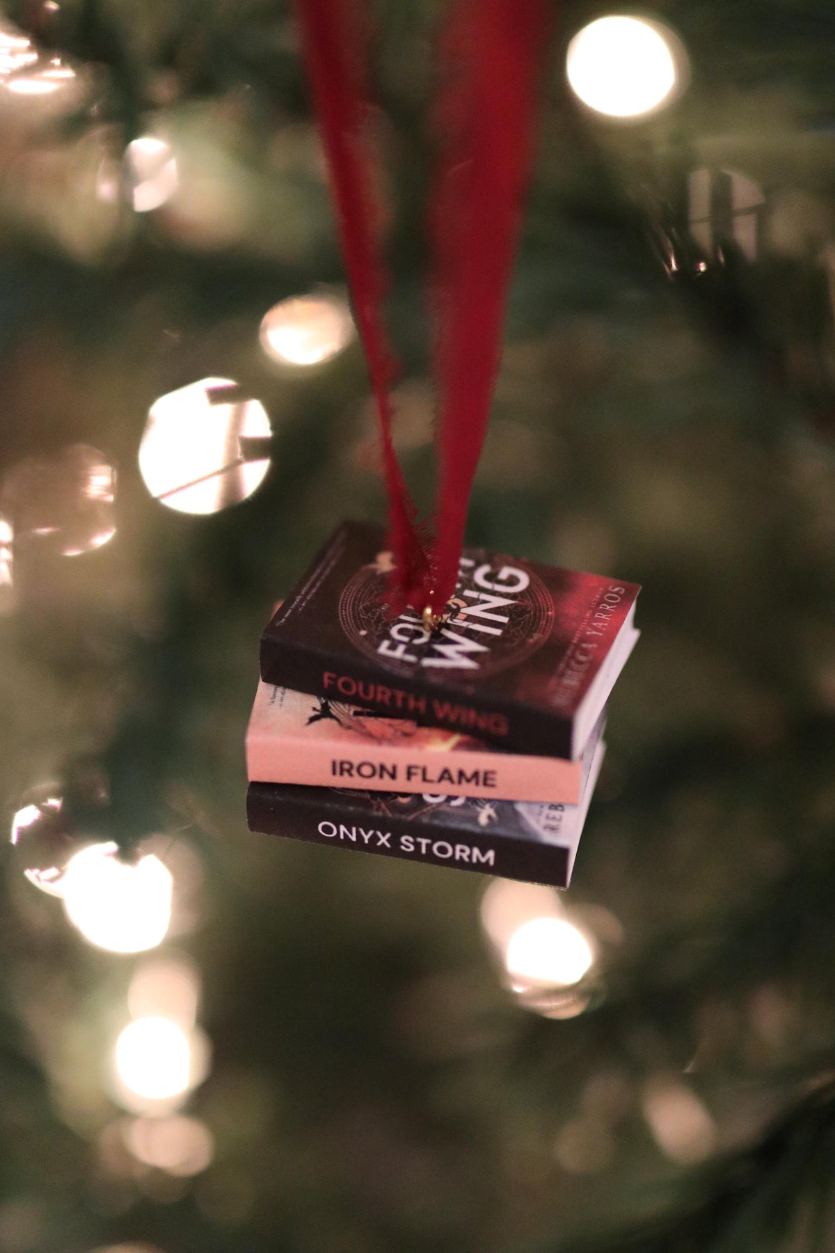 Special Fourth Wing Mini Book Stack Ornament