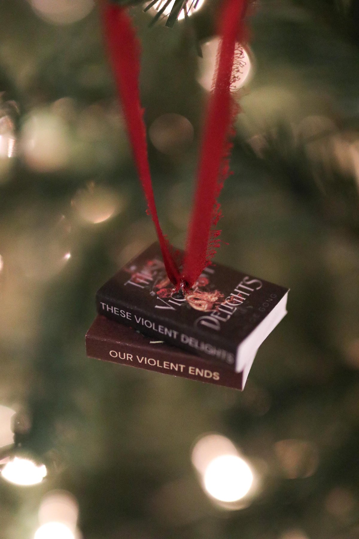 These Violent Delights Mini Book Stack Ornament