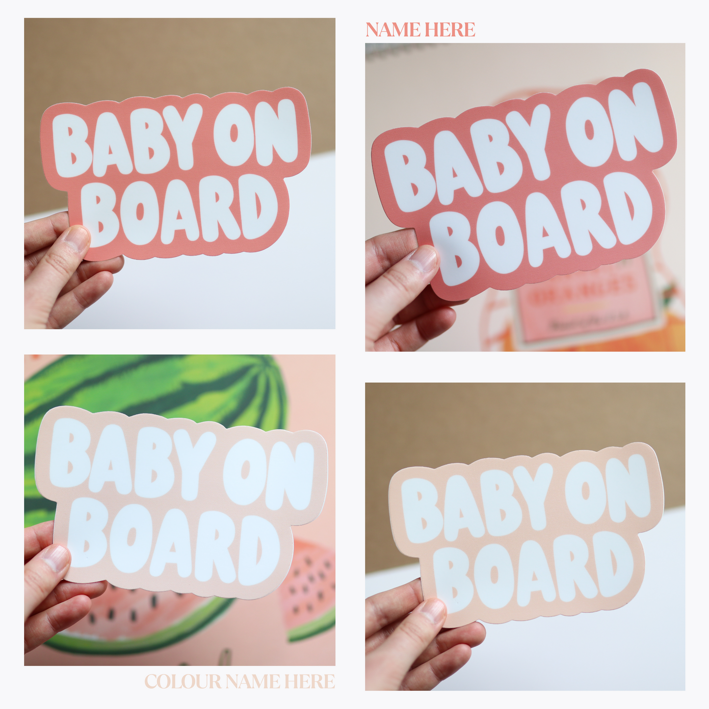 Aesthetic Baby on Board Bumper Sticker