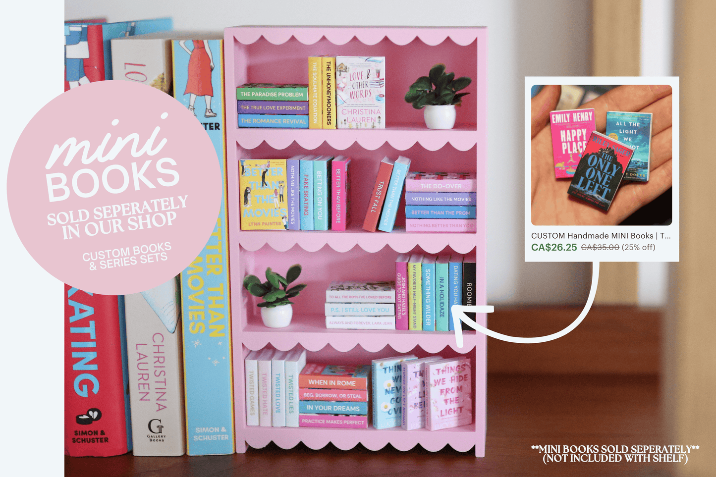 Mini Scalloped Bookshelf