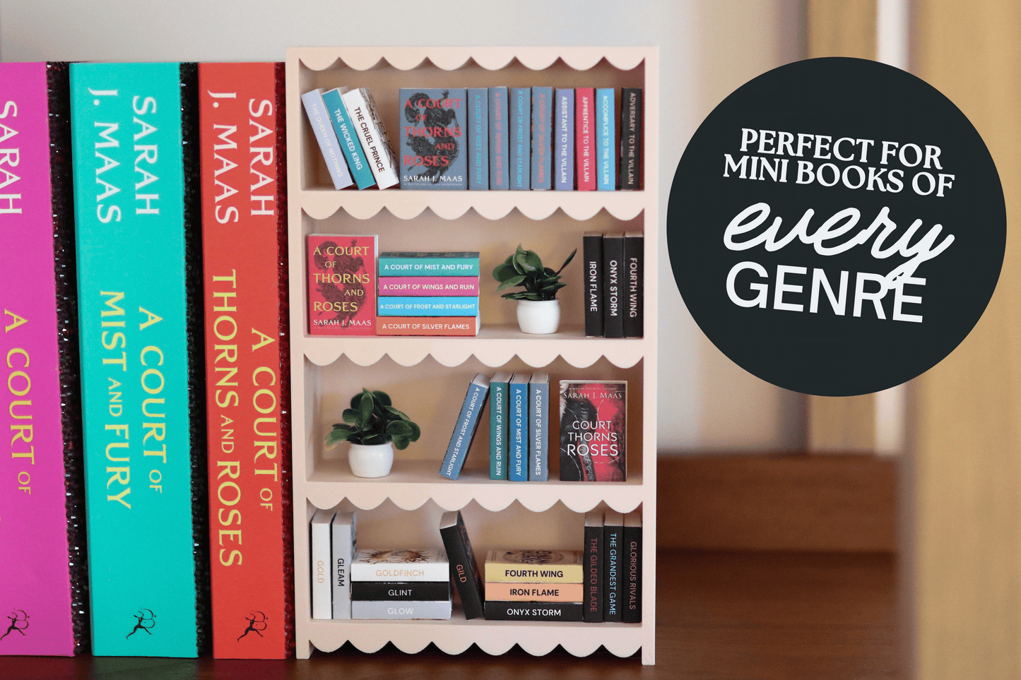 Mini Scalloped Bookshelf