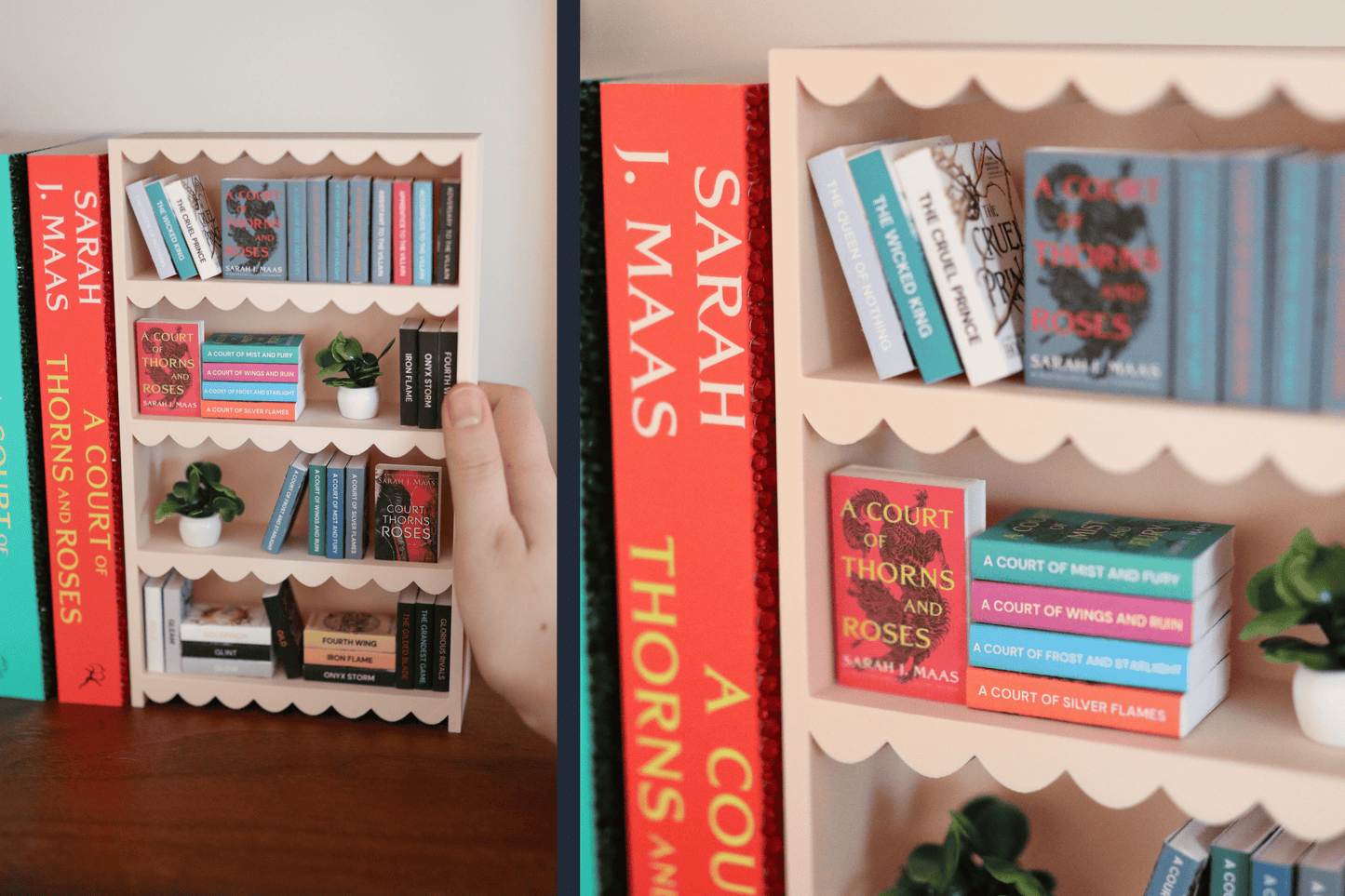 Mini Scalloped Bookshelf