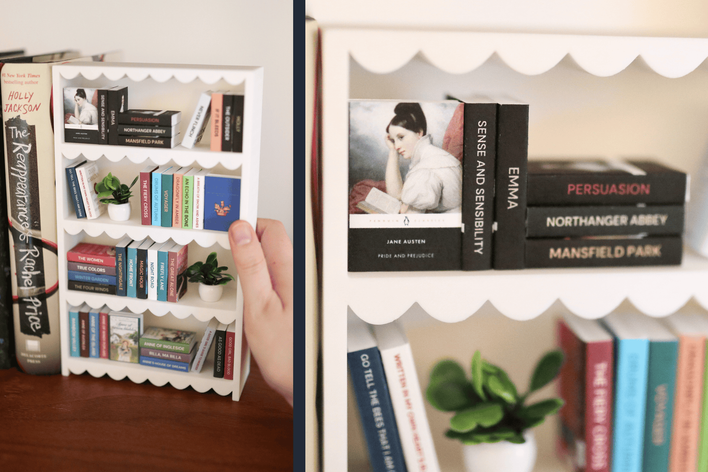 Mini Scalloped Bookshelf