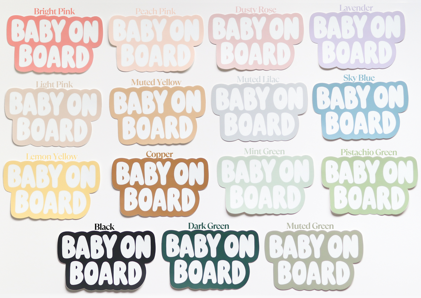 Aesthetic Baby on Board Bumper Sticker