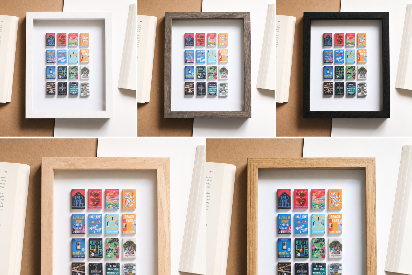 CUSTOM Handmade Mini Book Framed 3D Art Piece