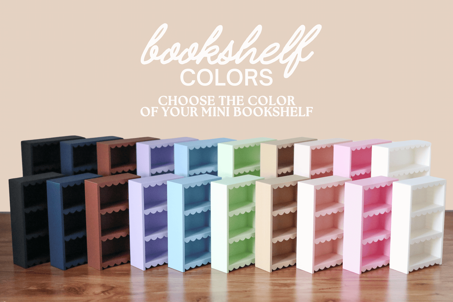 Mini Scalloped Bookshelf