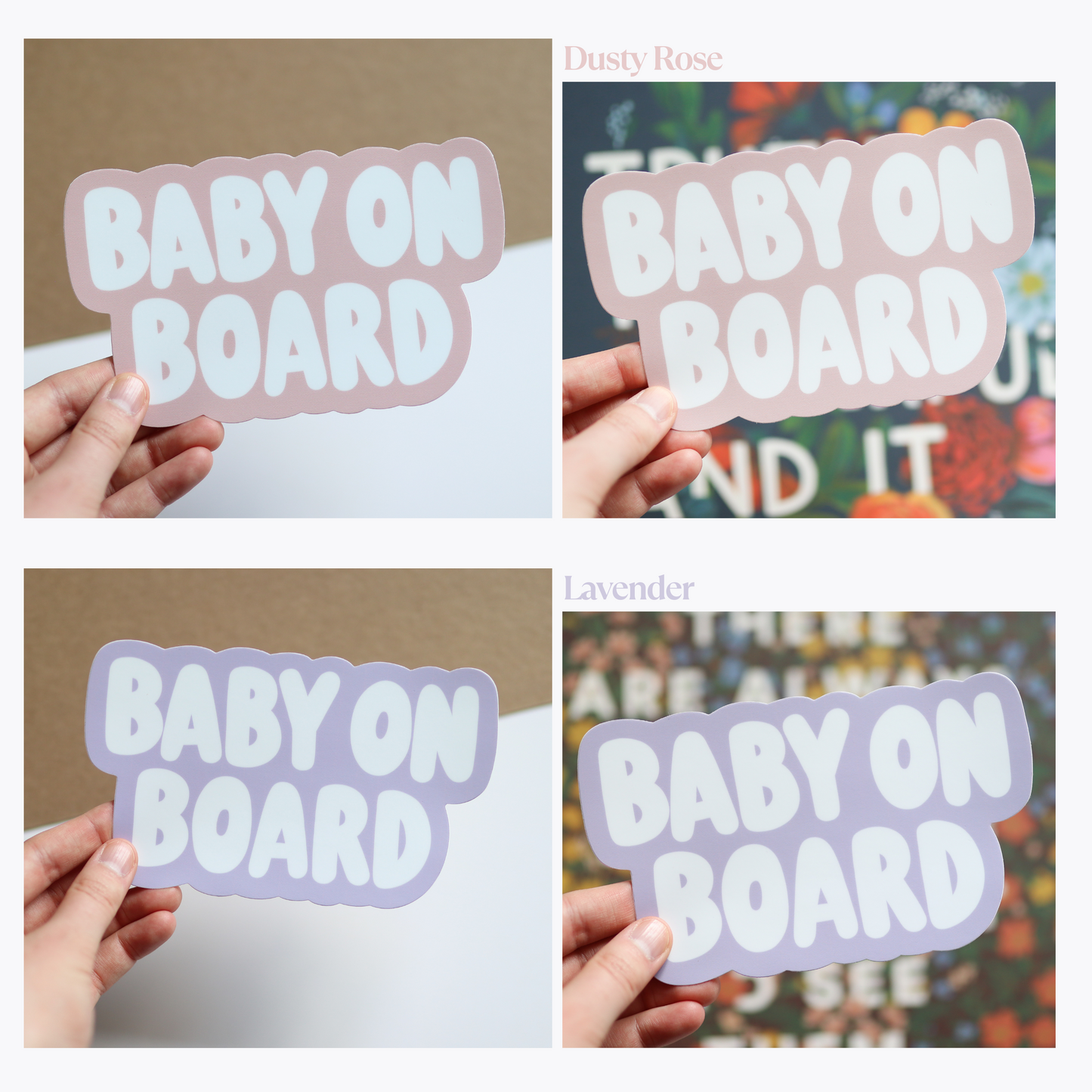 Aesthetic Baby on Board Bumper Sticker