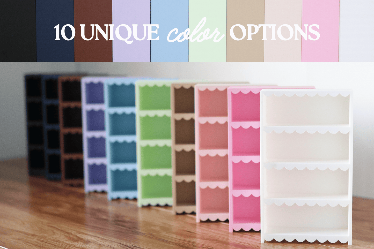 Mini Scalloped Bookshelf