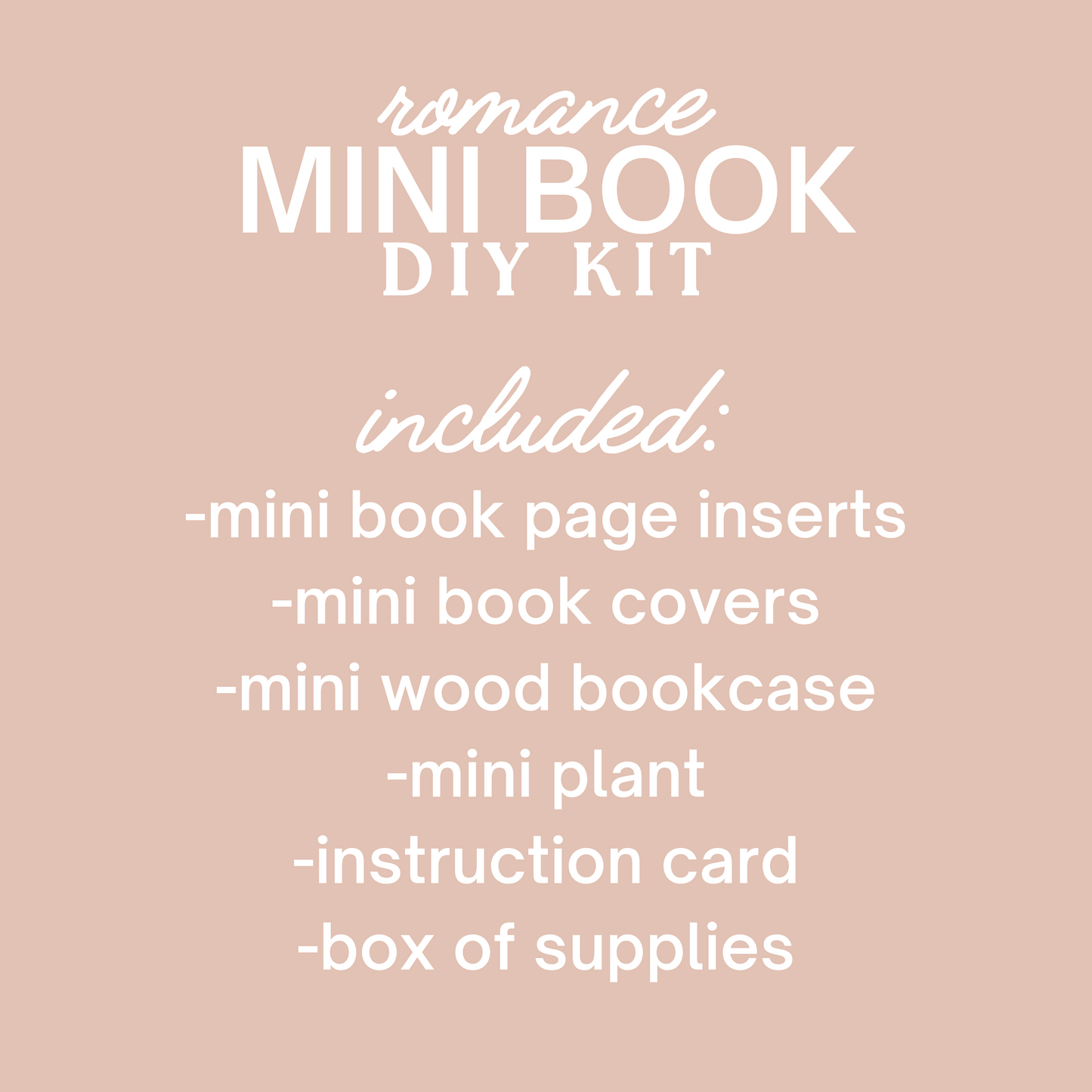 Romance Mini Book DIY KIT
