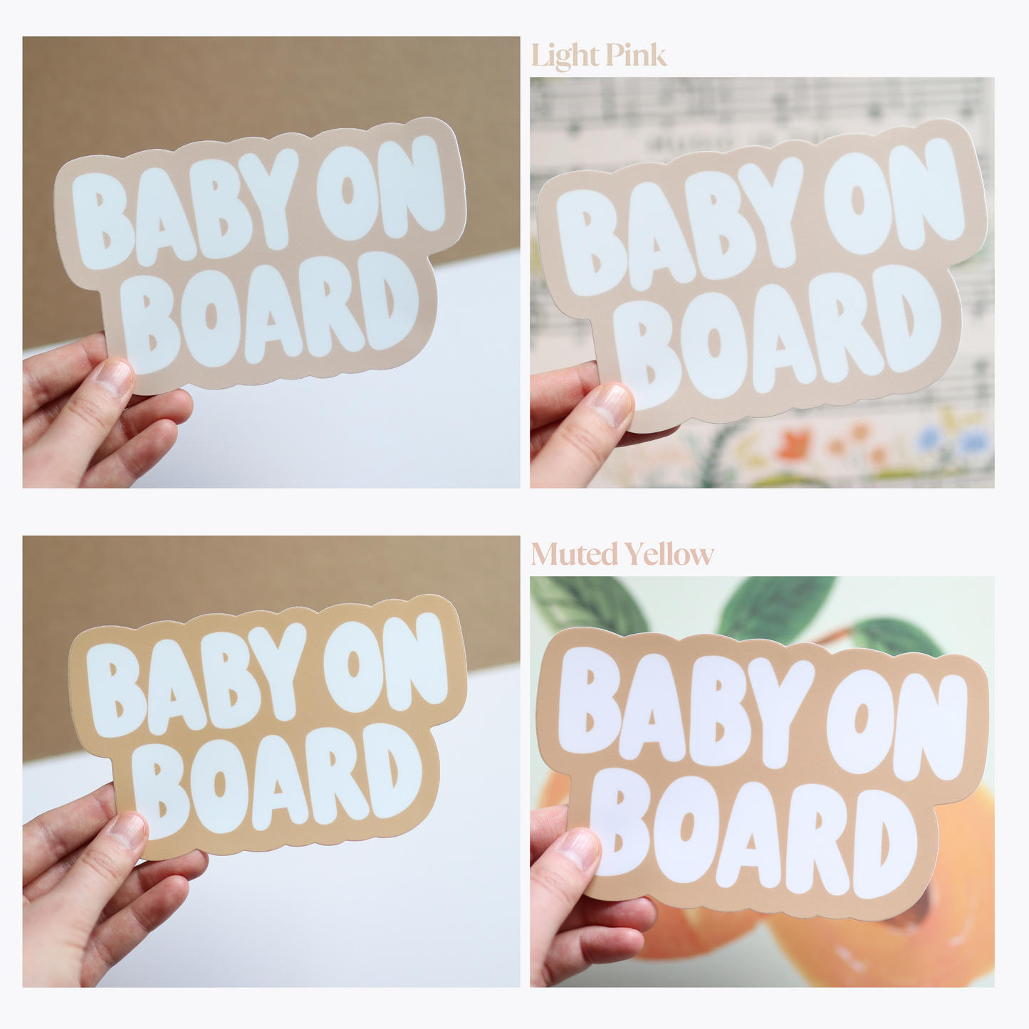 Aesthetic Baby on Board Bumper Sticker