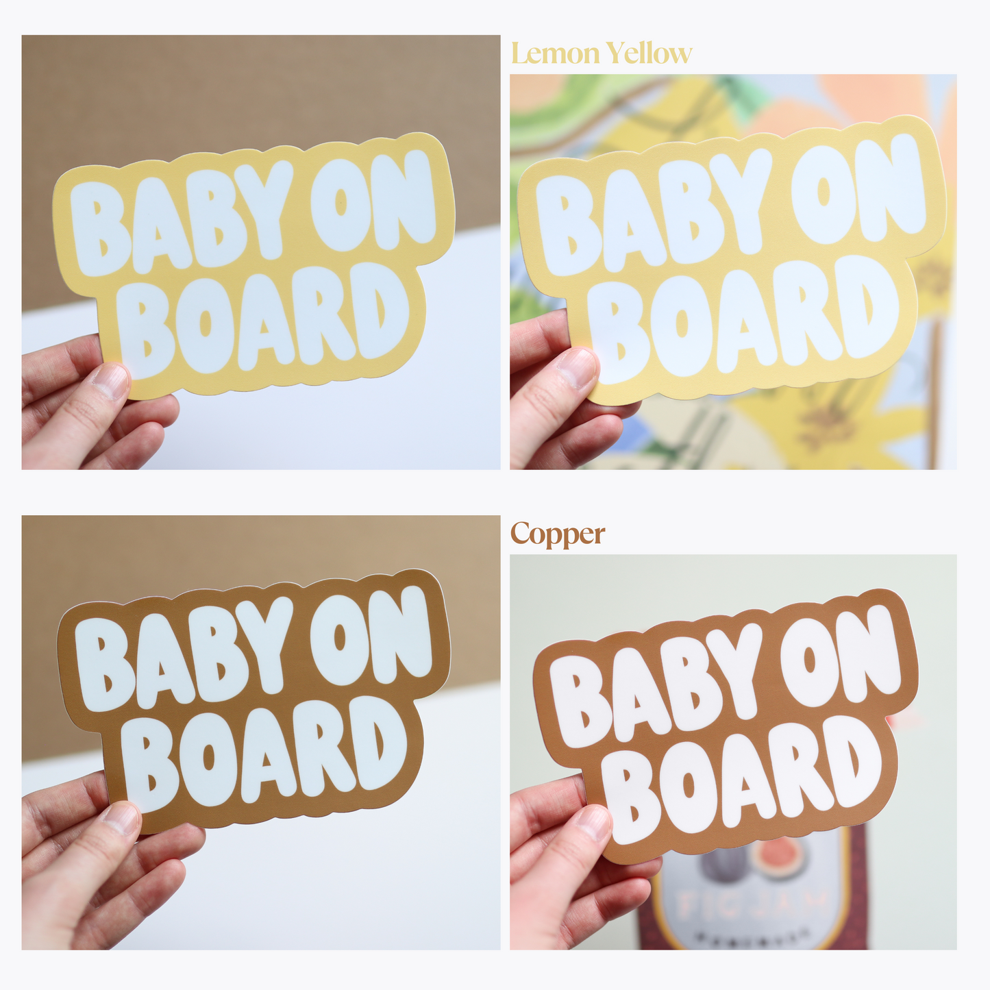 Aesthetic Baby on Board Bumper Sticker