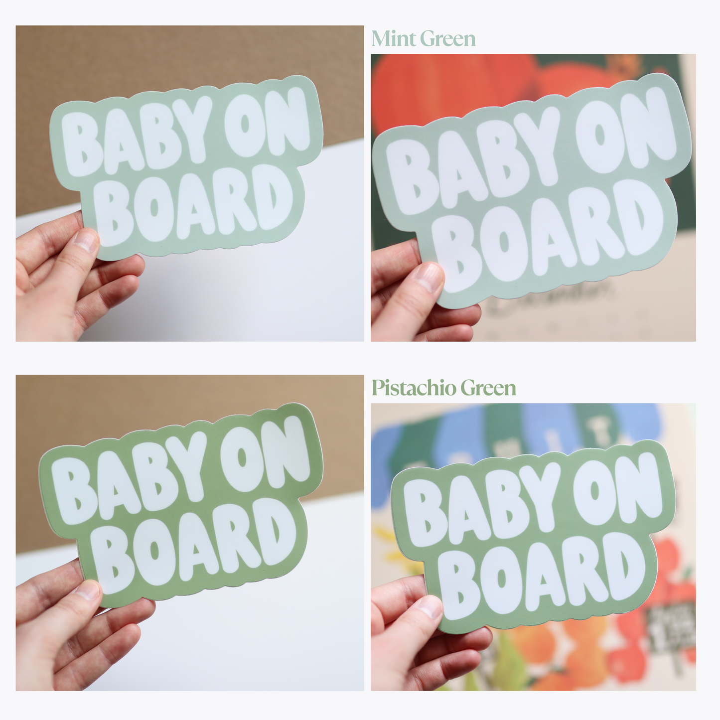 Aesthetic Baby on Board Bumper Sticker