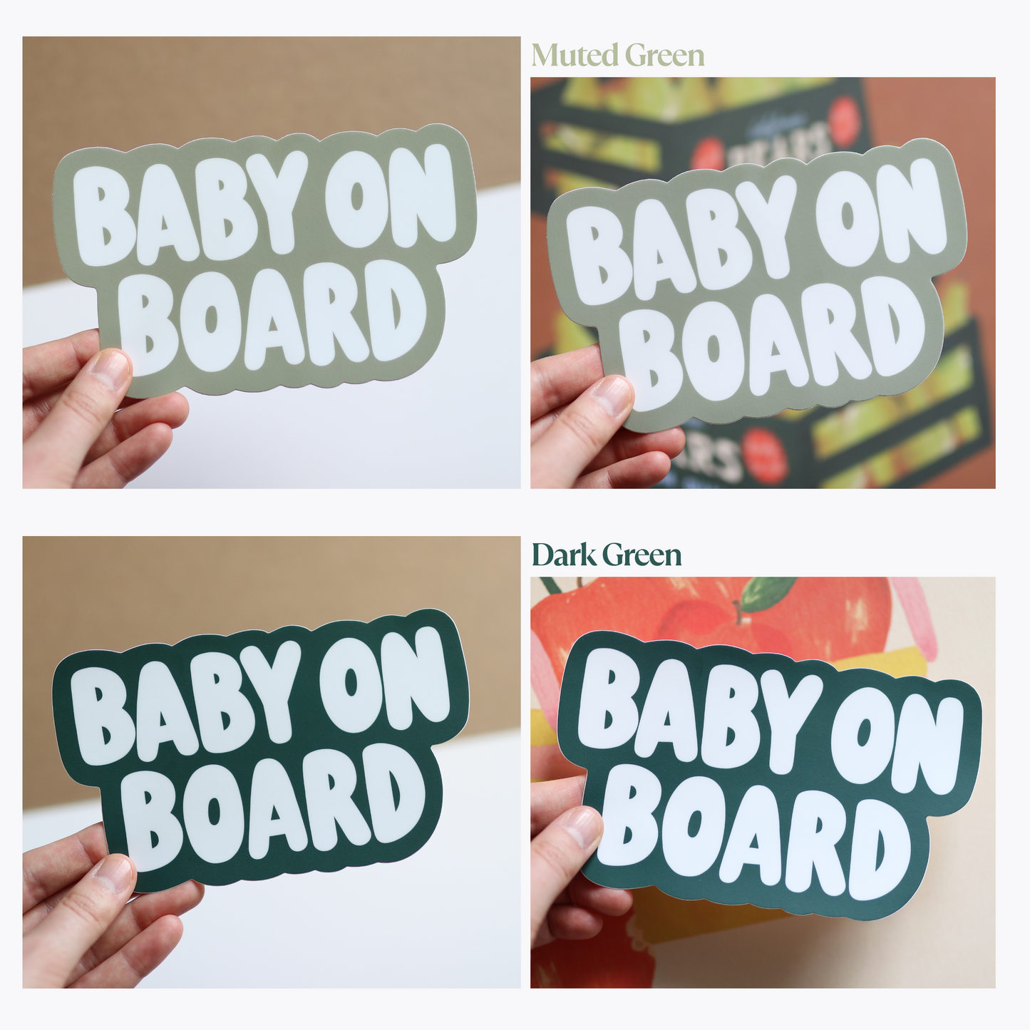 Aesthetic Baby on Board Bumper Sticker