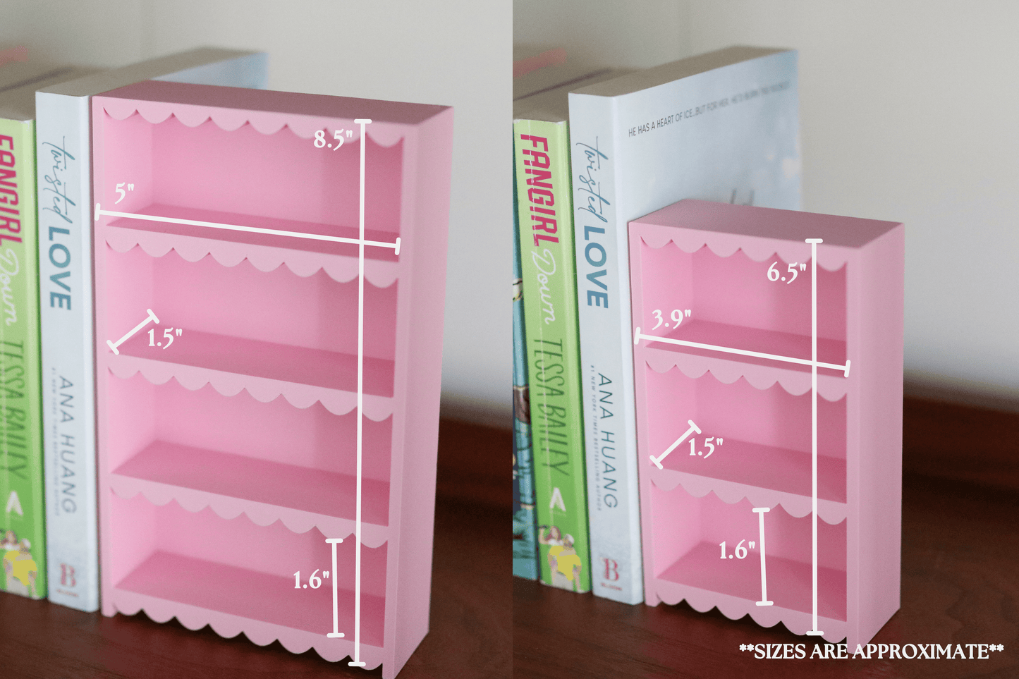 Mini Scalloped Bookshelf