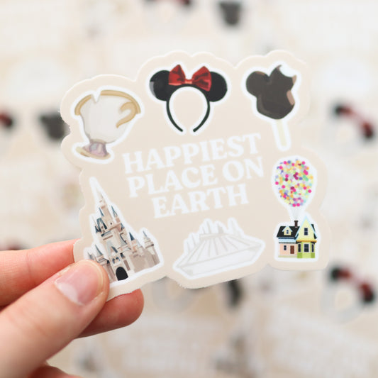 Happiest Place on Earth Waterproof Sticker