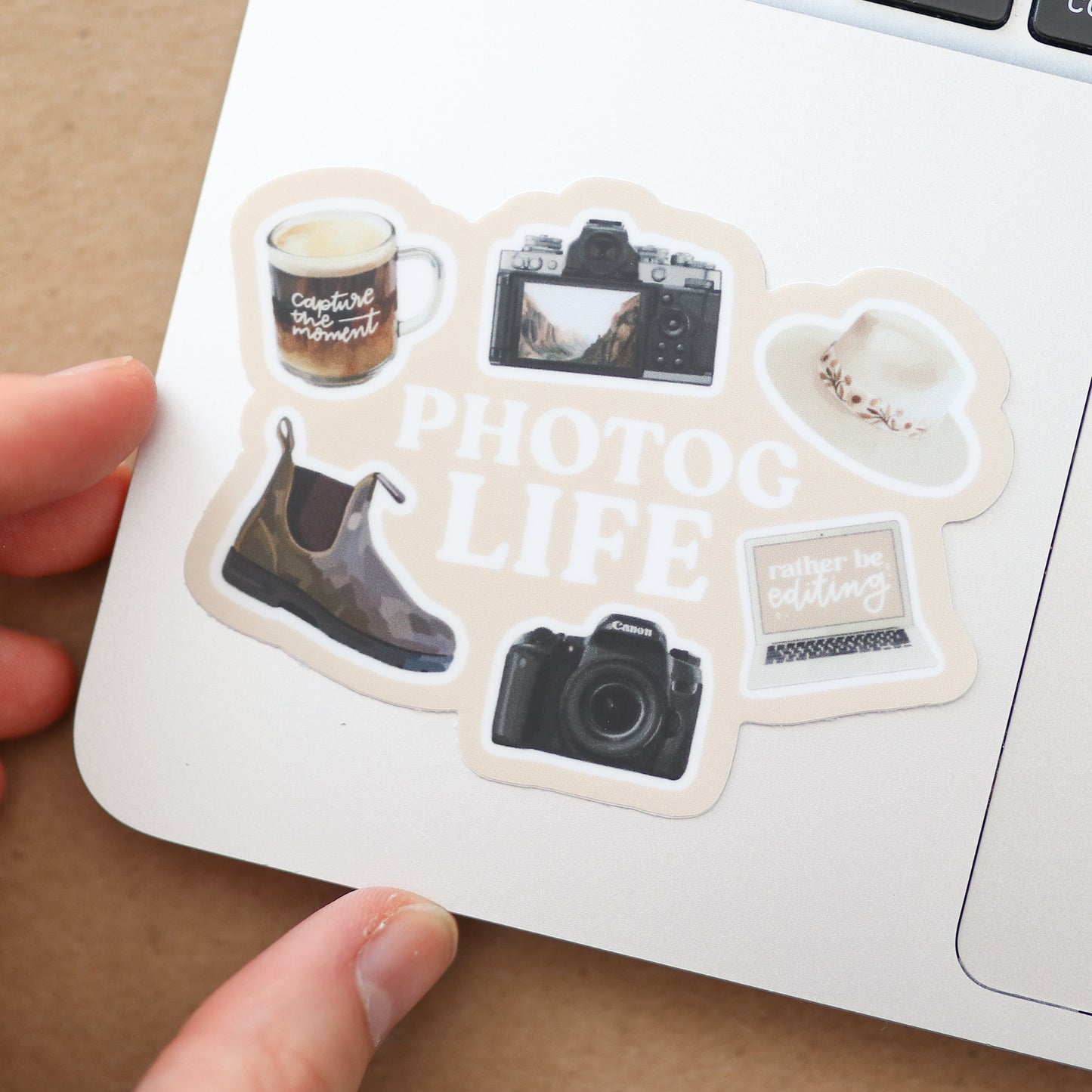 Photographer Life Waterproof Sticker