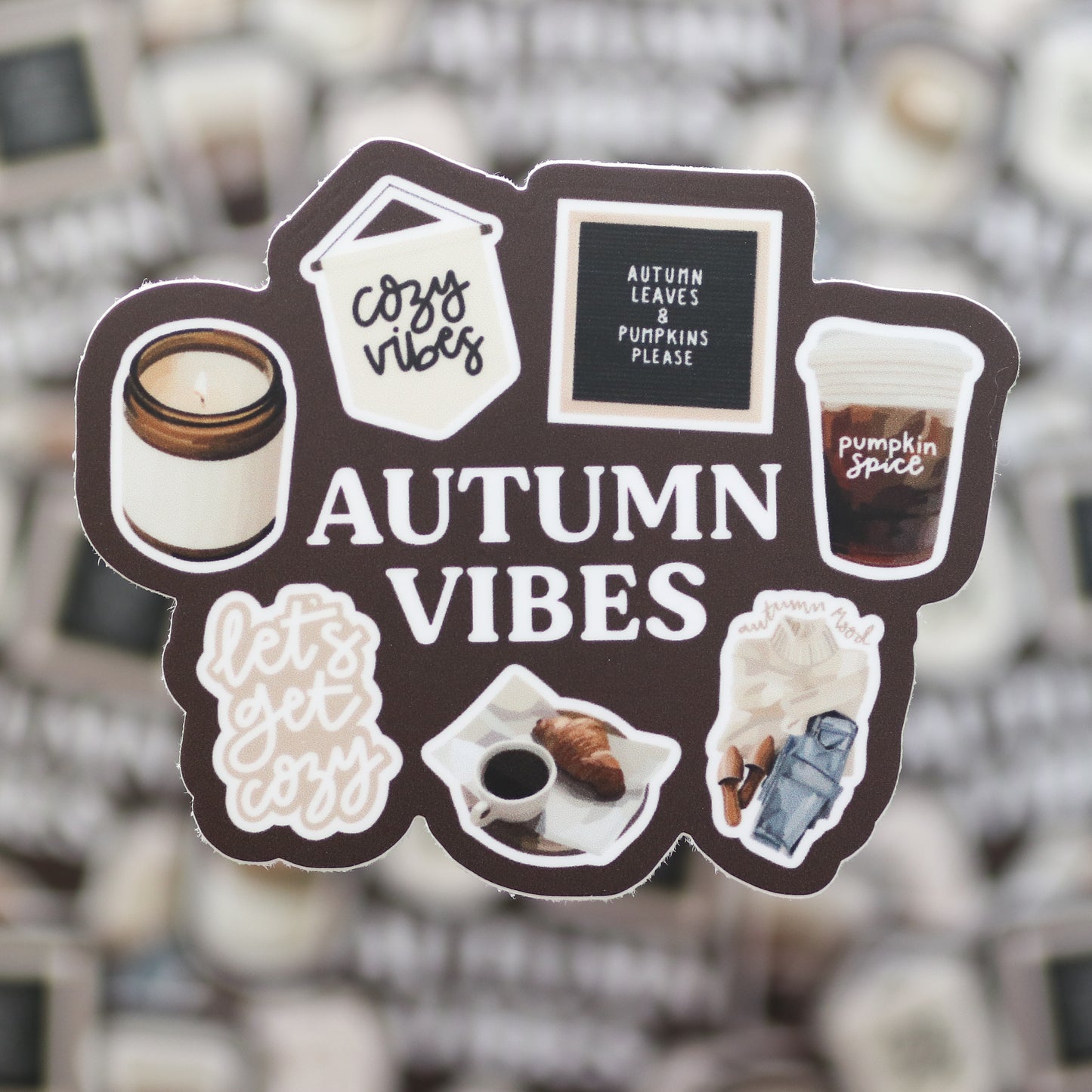 Autumn Vibes Waterproof Sticker