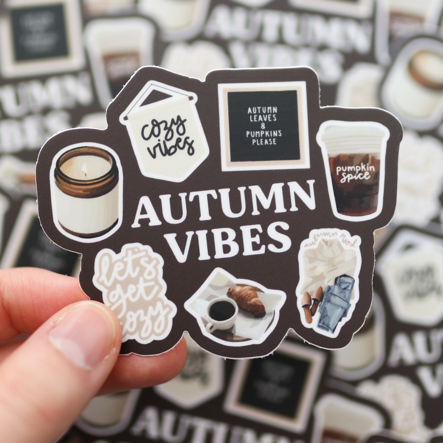 Autumn Vibes Waterproof Sticker