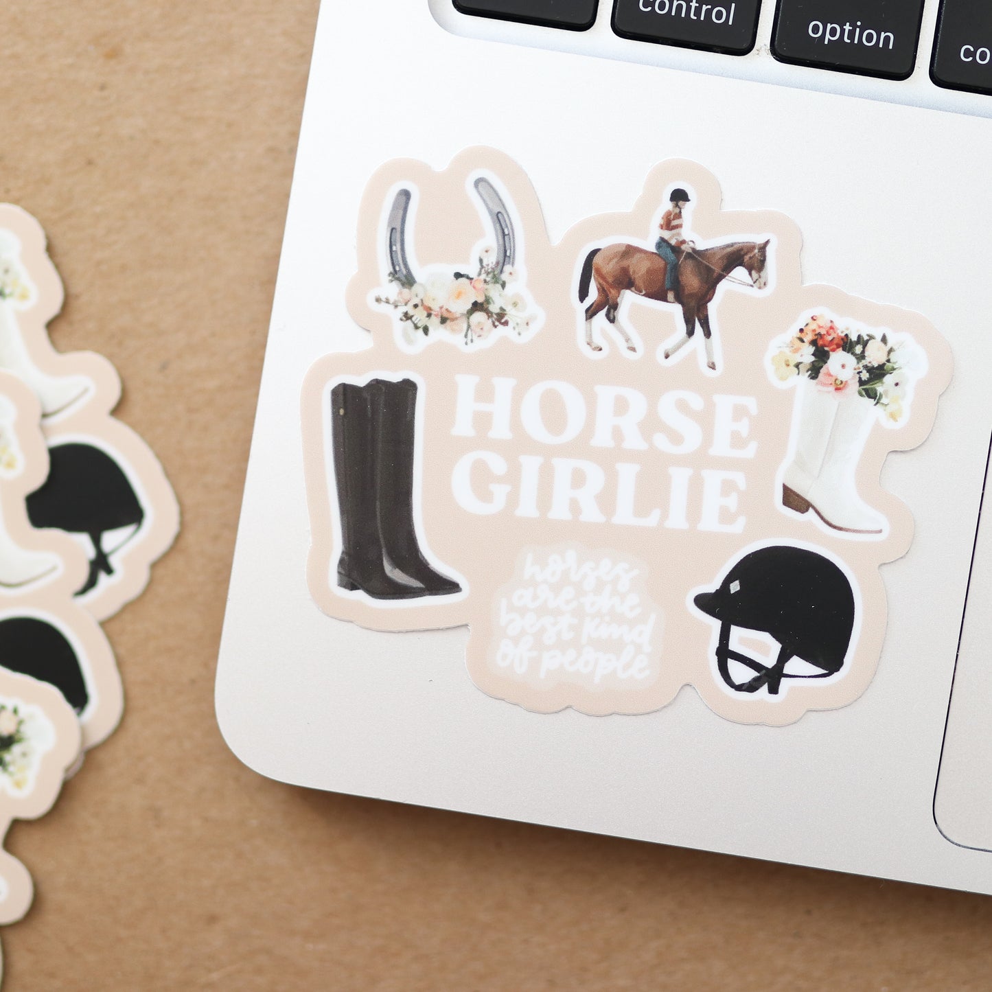 Horse Girlie Waterproof Sticker