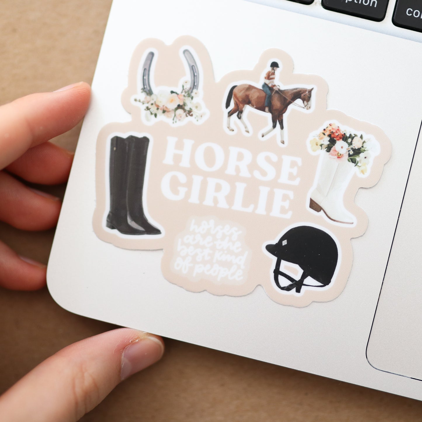 Horse Girlie Waterproof Sticker