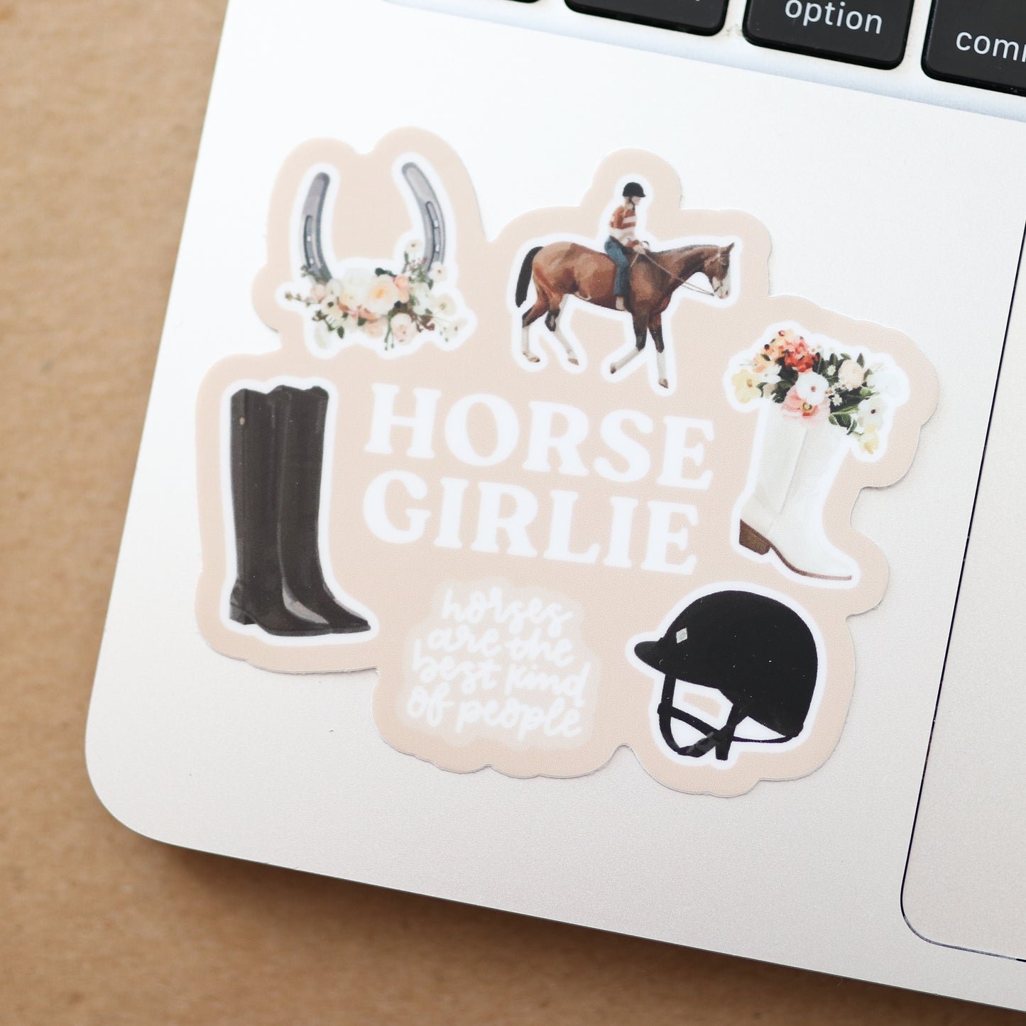 Horse Girlie Waterproof Sticker