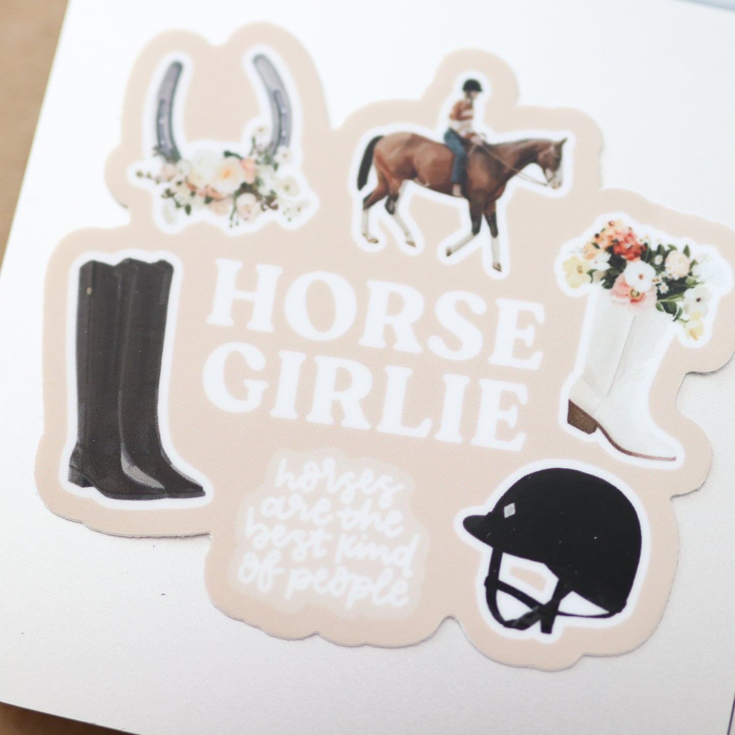 Horse Girlie Waterproof Sticker